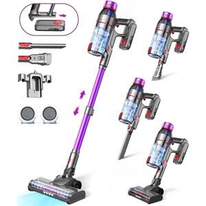 Cordless Vacuum Cleaner 550W High Power – Purple – w/ Attachments (Lightly Used)